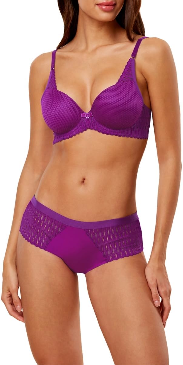 Triumph Damen Aura Spotlight Conscious WHP Bra 80F Violet, 80F Violet