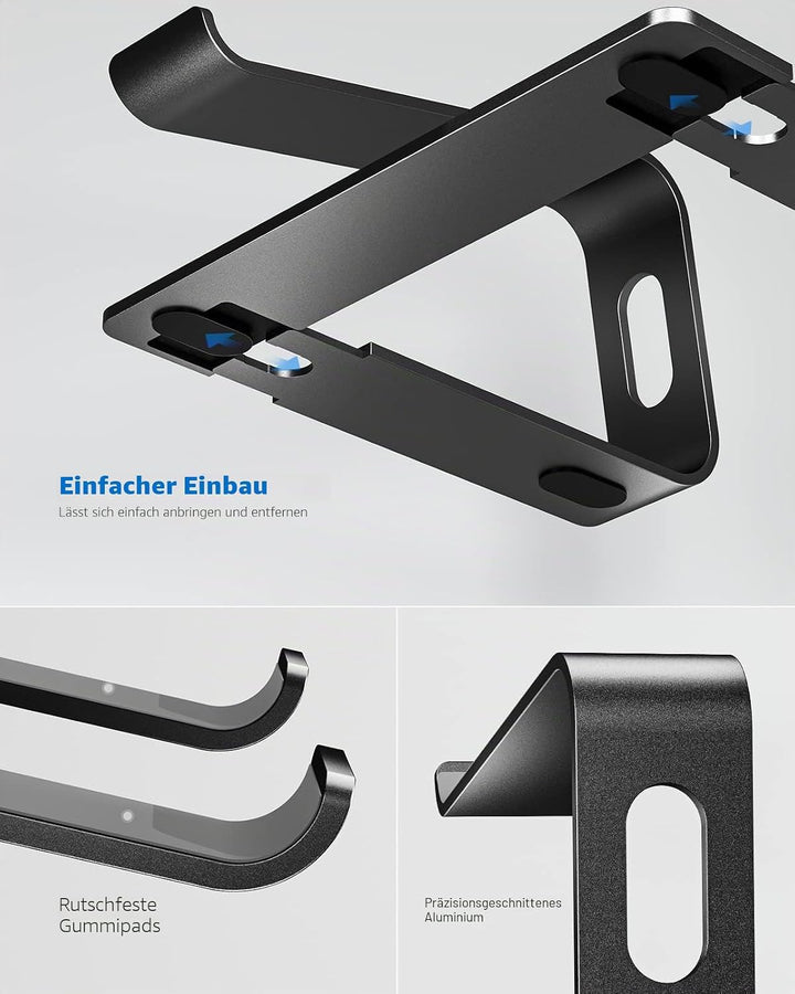 Nulaxy Laptop Ständer, Ergonomischer Aluminium Laptop Stand, Notebook Ständer für Schreibtisch, Abne