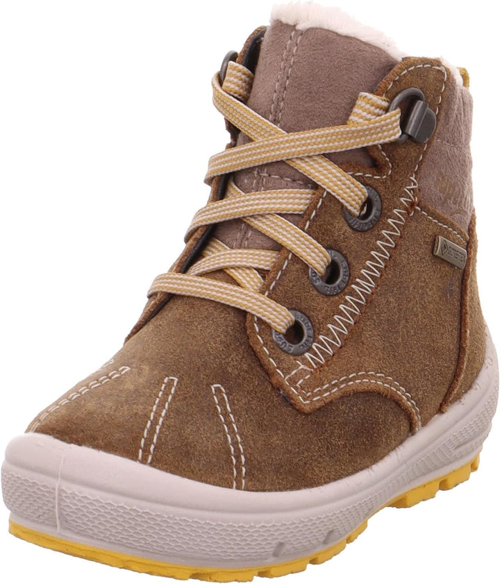 Superfit Baby-Jungen Groovy Warm Gefütterte Gore-tex Schneestiefel 19 EU Braun Gelb 3000, 19 EU Brau