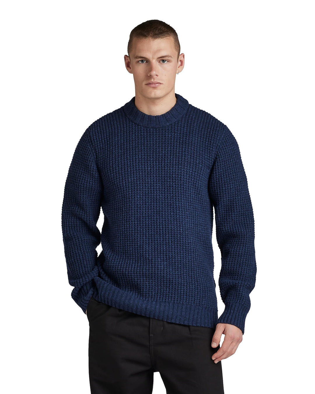 G-STAR RAW Herren Chunky Knitted Pullover Knits S Blau (Rank Blue D23536-d170-868), S Blau (Rank Blu