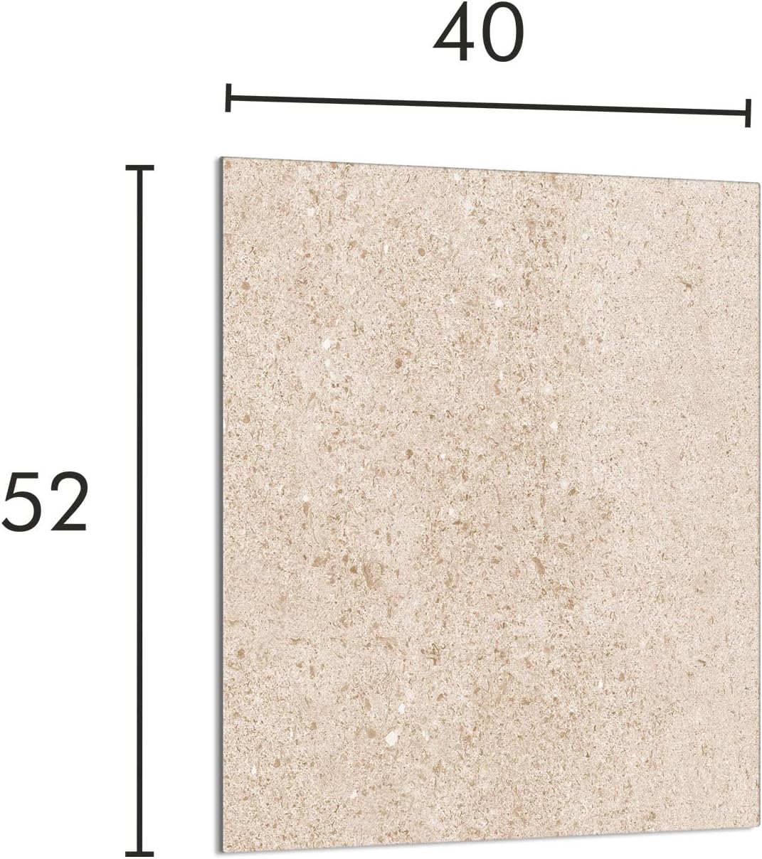 DarHaus Herdabdeckplatte einteilig 40x52 cm Ceranfeld Abdeckung Glas Spritzschutz Abdeckplatte Glasp