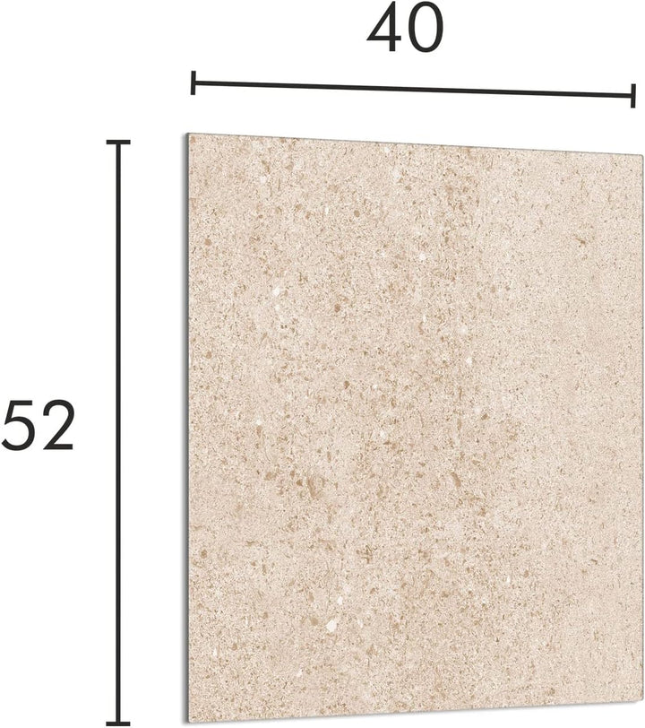 DarHaus Herdabdeckplatte einteilig 40x52 cm Ceranfeld Abdeckung Glas Spritzschutz Abdeckplatte Glasp