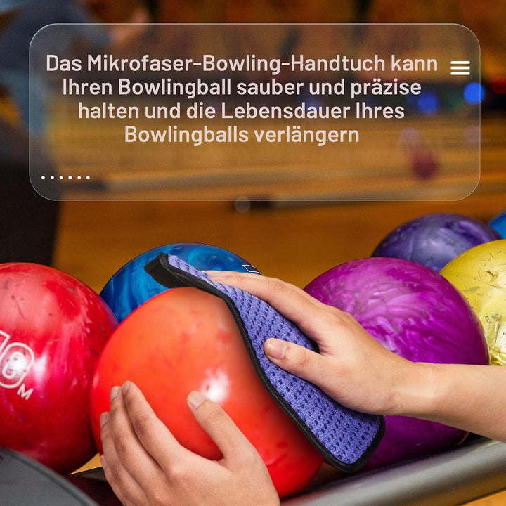 Aoriher Bowlingball-Handtuch, 20 x 20 cm, Shammy Pad, Rag, Bowling, Mikrofaser-Handtuch, leicht abwi