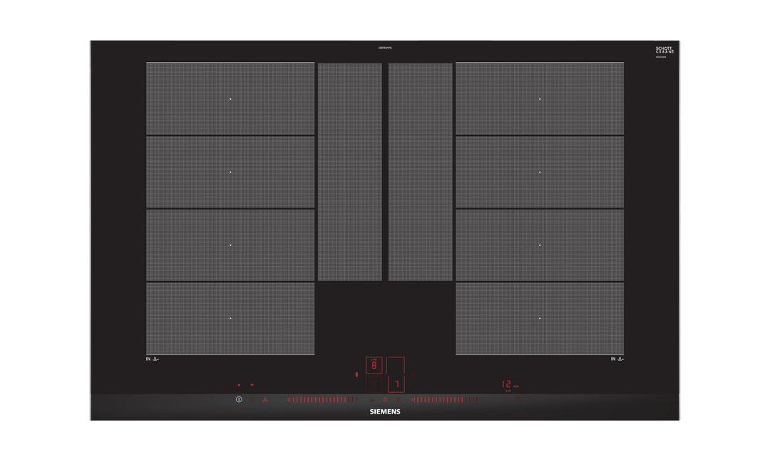 Siemens EX875LYC1E iQ700 Induktions-Kochstelle / Dual LightSlider-Bedienung, Schwarz, 80 centimeters