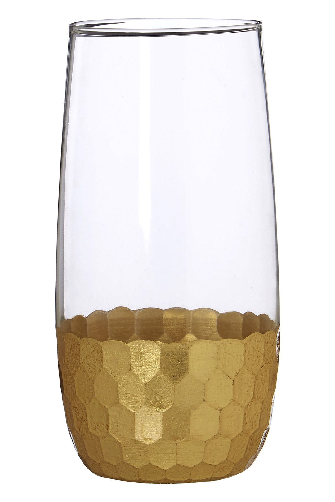 Premier Housewares vastrid High Ball Gläser, Gold, 7 x 7 x 15 cm, 4 Stück 7 x 7 x 15 cm, 7 x 7 x 15