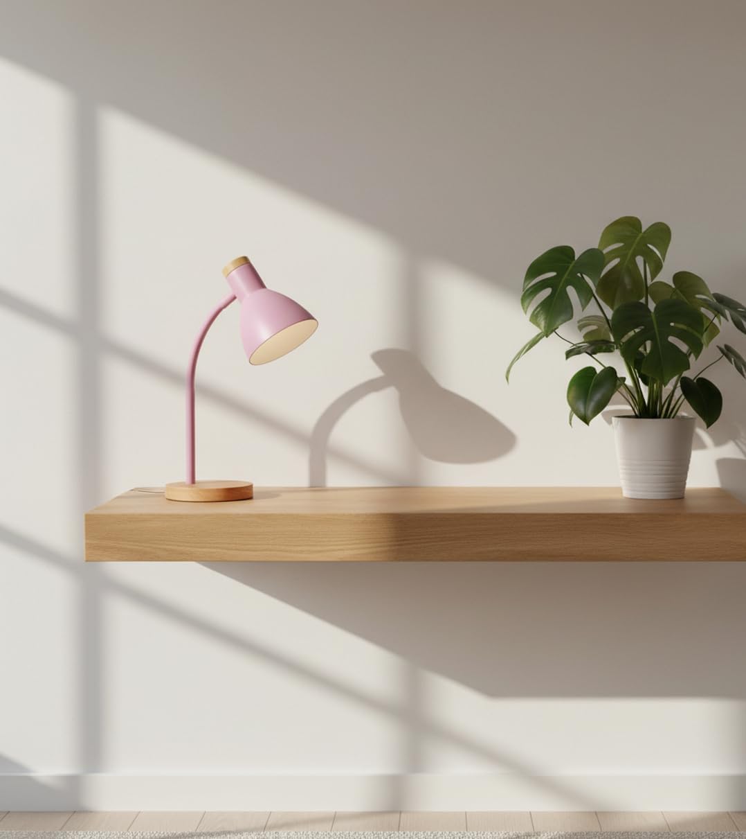 Bel Air Home - Schreibtischlampe ARGOS Serie, Holz, E-27 (GLÜHLAMPE NICHT ENTHALTEN) stilvolle Beleu
