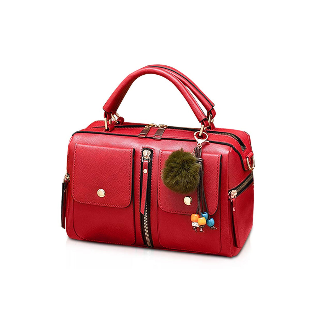 NICOLE & DORIS Damen Mode Handtaschen Modestil Kunstleder Tasche Reissverschluss Umhängetasche Damen