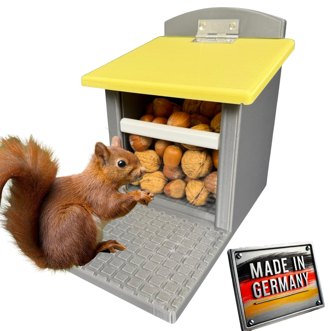 Eichhörnchen-Futterhaus – absolut witterungsbeständig, tierfreundlich, sehr langlebig und robust (Ge