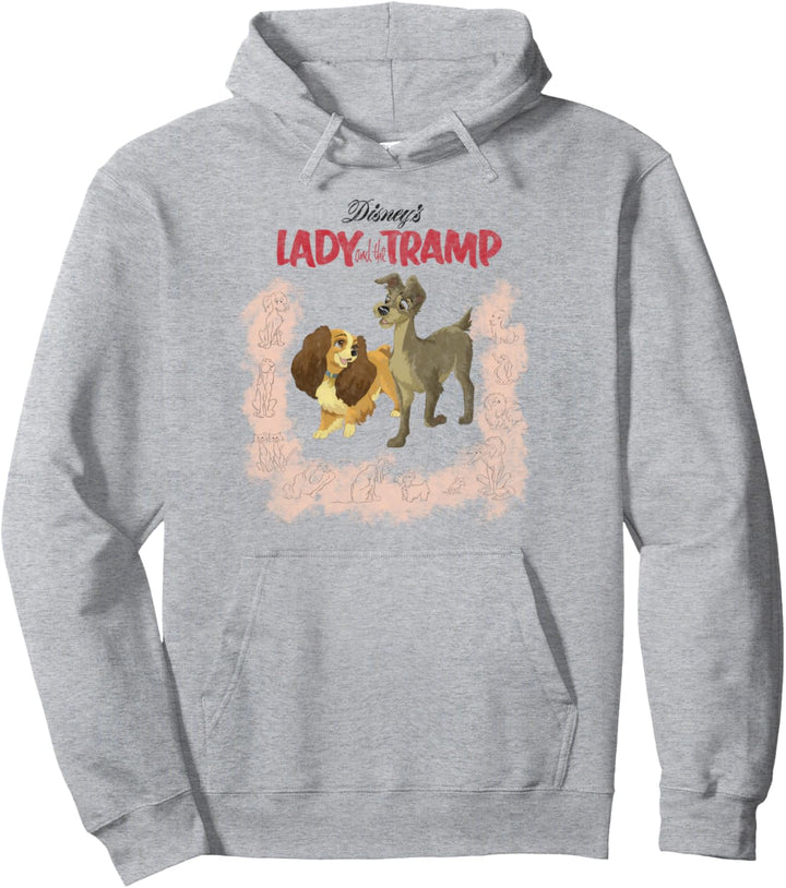 Disney Lady And The Tramp Vintage Cover Pullover Hoodie