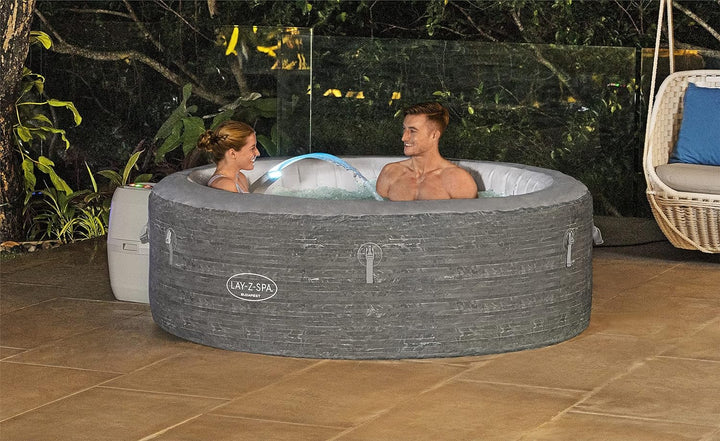 Bestway SaluSpa Wasserfall-Funktion mit LED-Lichtern, integrierte Lichter mit 7 Farbmodi, kompatibel