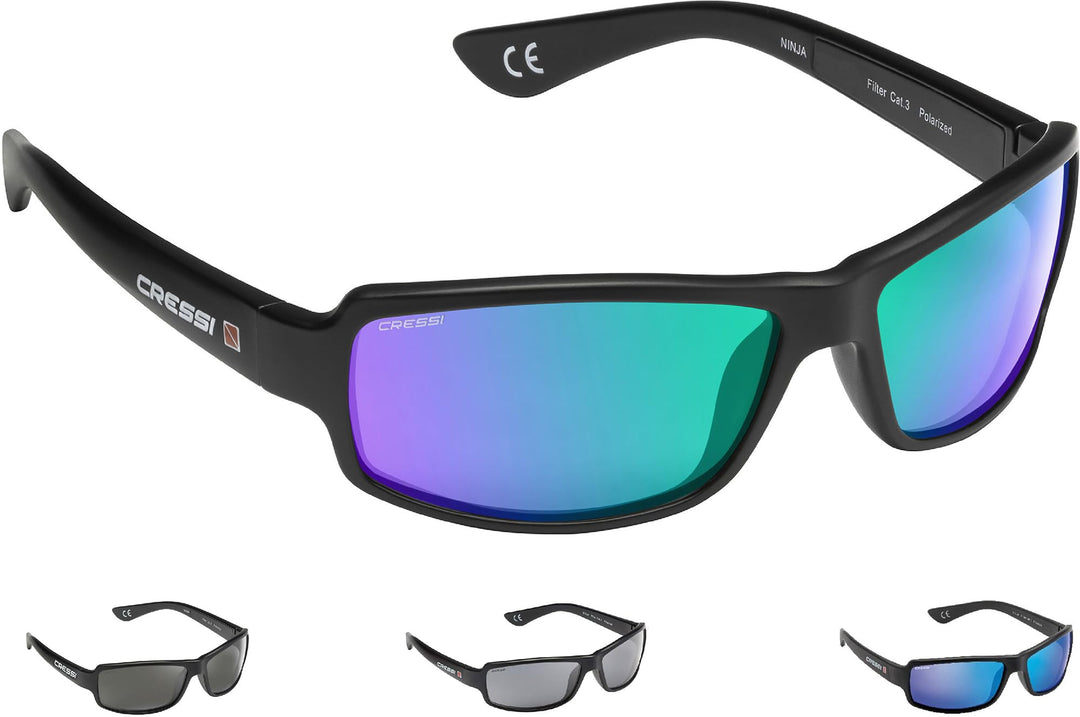 Cressi Ninja - Polarisierte Sonnenbrille Herren und Sonnenbrille Damen, Entspiegelte Gläser Wasserab