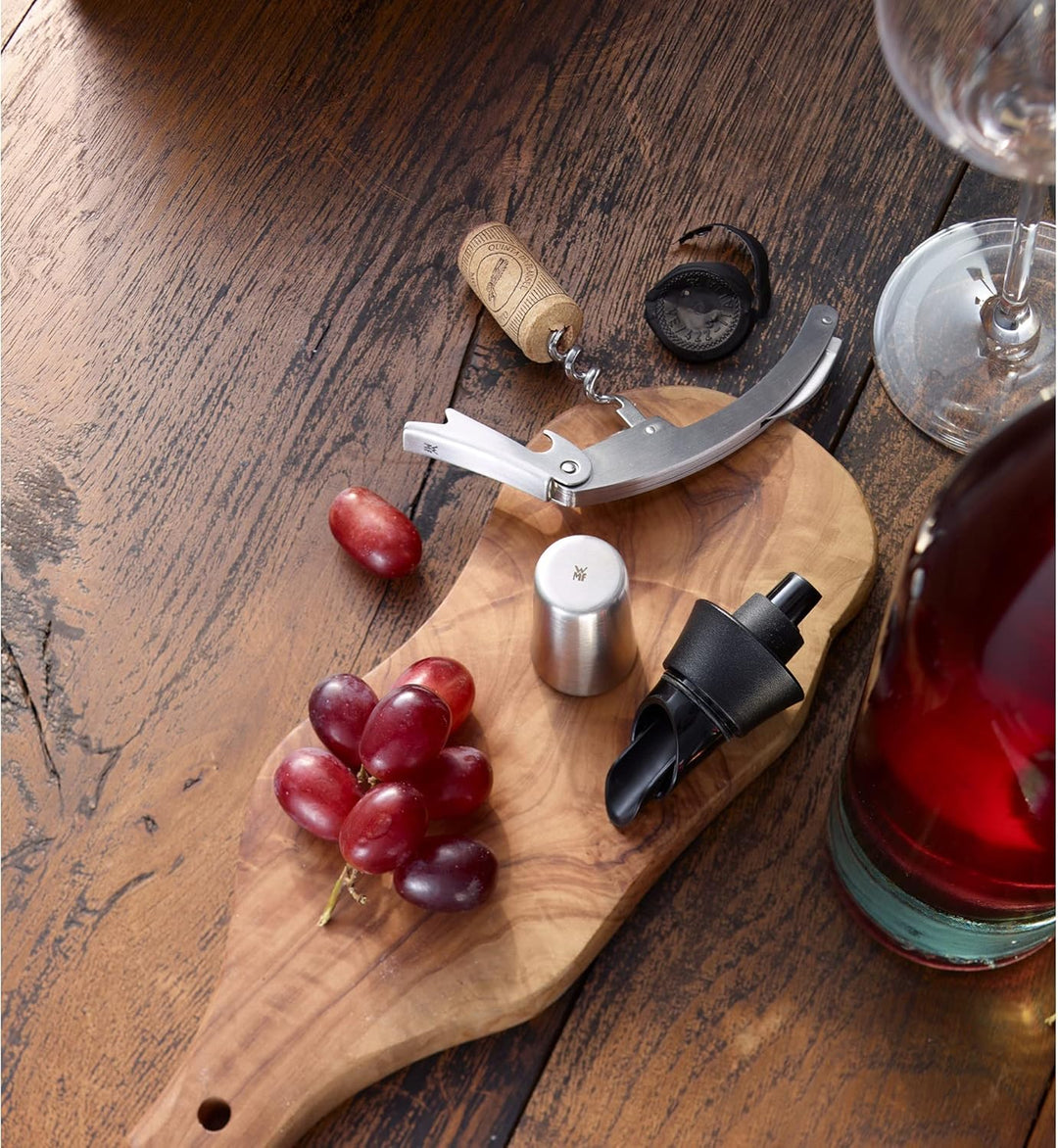 WMF Clever&More Kellnermesser 10 cm, Cromargan Edelstahl mattiert, Kellnerbesteck mit Flaschenöffner