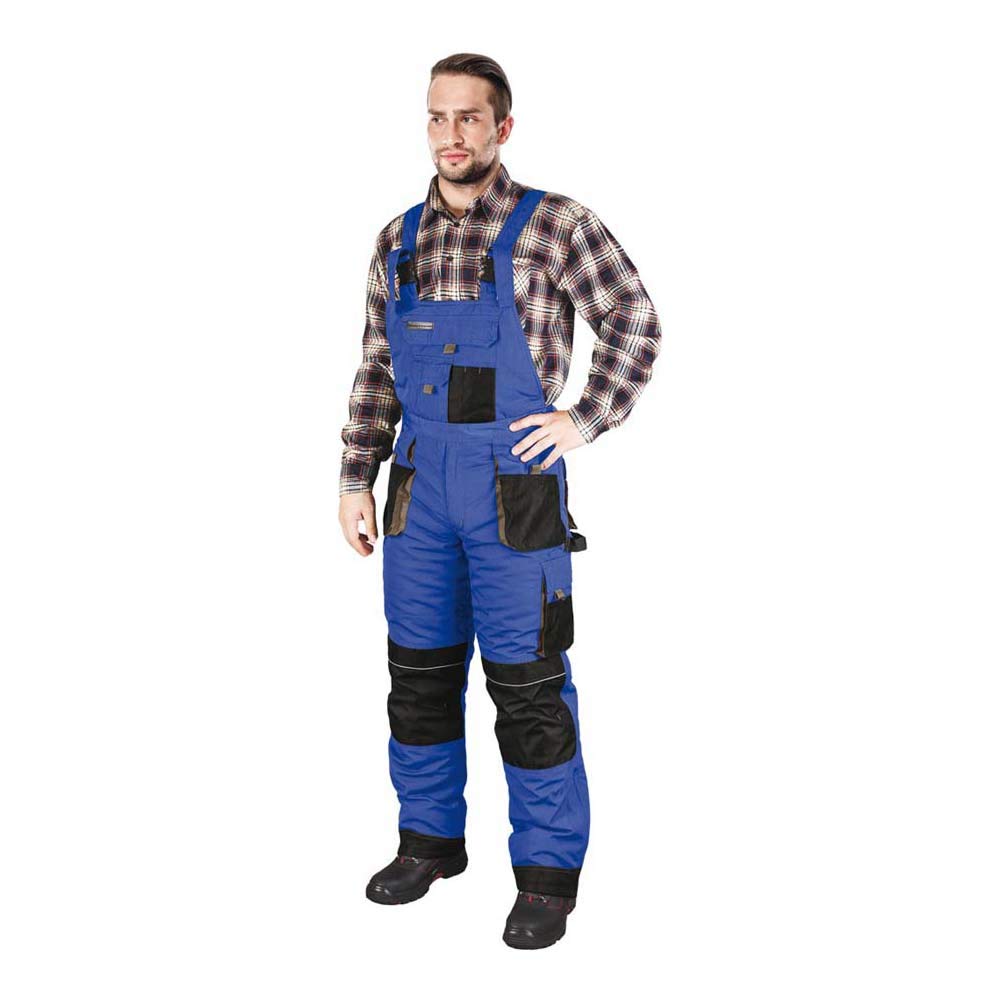 Leber&Hollman LH-FMNW-B_NBSM Formen Gefütterte Schutzlatzhose, Blau-Schwarz-Grau, M Grösse