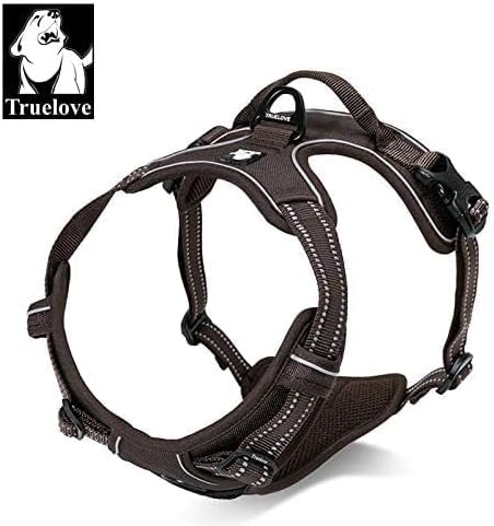 WINHYEPET Truelove Hundegeschirr No-Pull Reflektierendes verstellbar Haustiergeschirr mit 2 Leinencl
