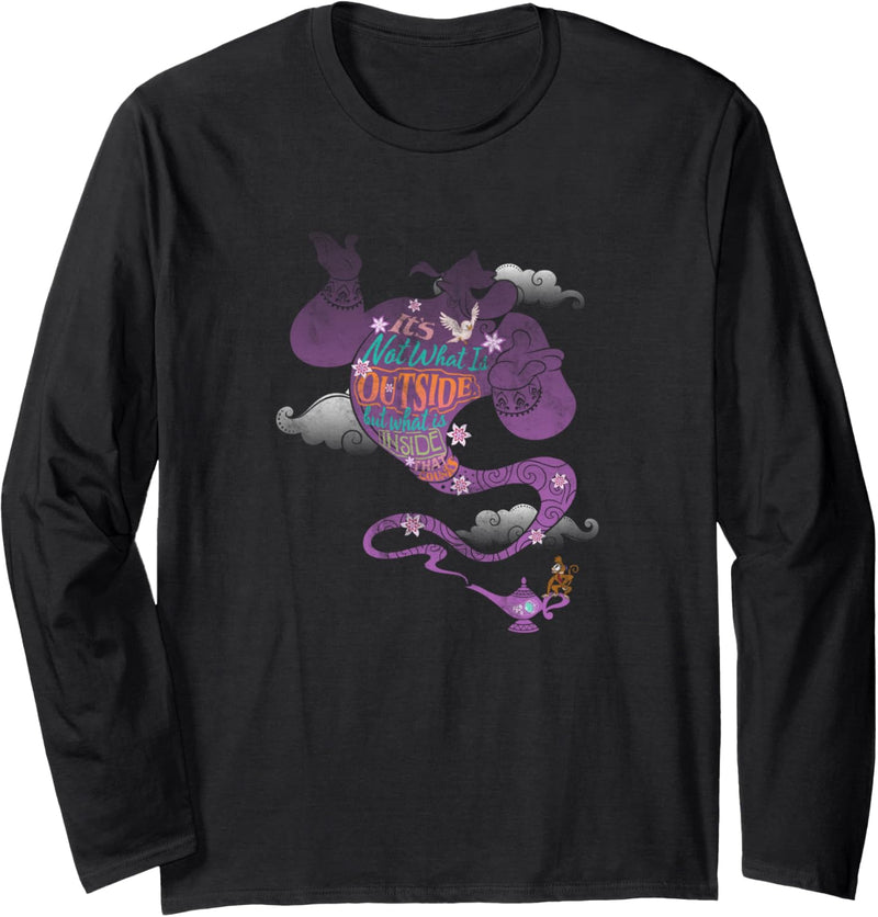 Disney Aladdin Genie Not What Inside That Counts Purple Langarmshirt