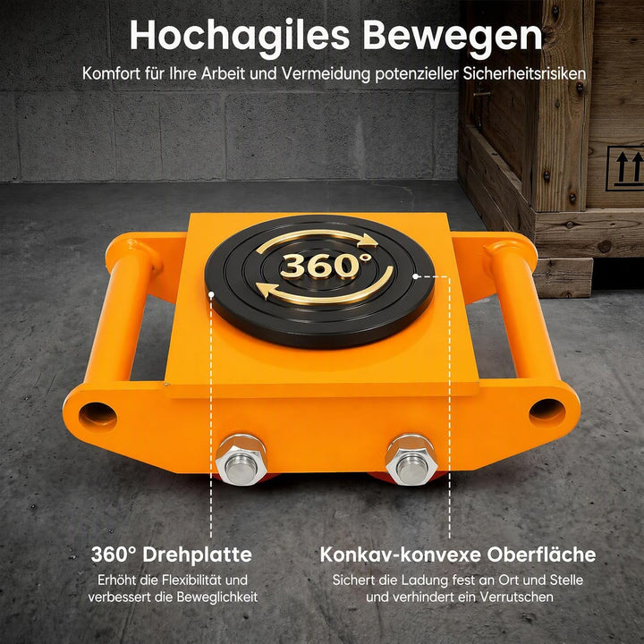 Schwerlastrollen, DSYOGX 6T Transportfahrwerk Heavy Duty Rollwagen 13,200 lbs Machinery Mover Transp