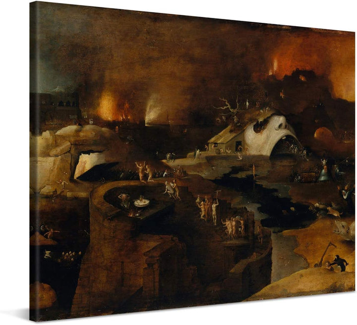PICANOVA – Christ's Descent into Hell 100x75cm – Bild auf Leinwand – Premium Kunstdruck Auf 2cm Holz