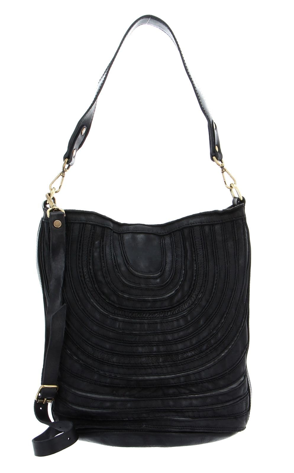 Caterina Lucchi Stripes Tapiro Shoulder Bag Lavagna