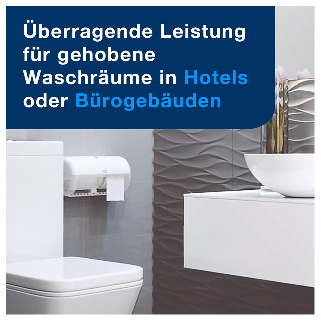 Tork 557000 Spender für Kleinrollen Toilettenpapier T4 in Weiss / Hygienischer Papierspender für Toi