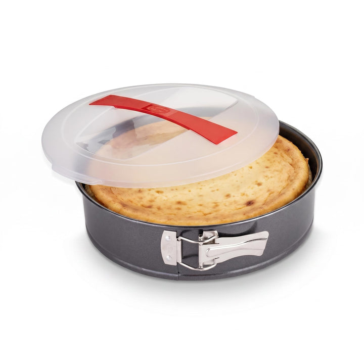 Dr. Oetker Bake &amp; Go Springform mit Haube – Ø 26 cm, Rundes Backblech mit Antihaft, inkl. Deckel Sin