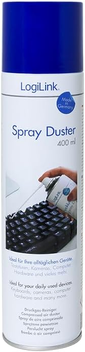 Logilink Druckluftspray Air Duster 7 Stück Reinigungsspray Sprühkopfverlängerung für Computer PC Tas
