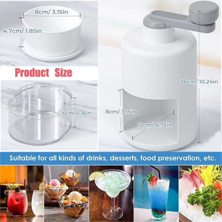 AXIM Eiswürfelmaschine für Zuhause, manueller Eisrasierer, zerkleinerte Eismaschine, mit Eiswürfelsc