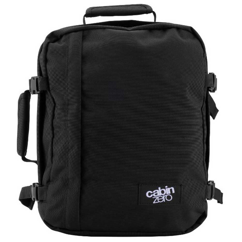 Cabinzero Unisex Classic Backpack 28 l Rucksack, Absolute Black, 29,5x39x20
