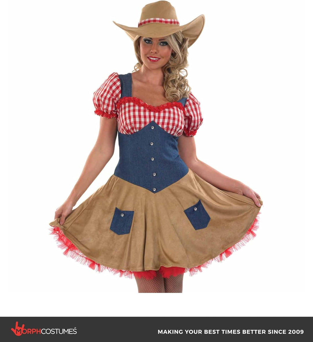 Fun Shack Saloon Girl Kostüm, Cowgirl Kostüm Damen Sexy, Western Damen Kostüm, Faschingskostüme Cowg