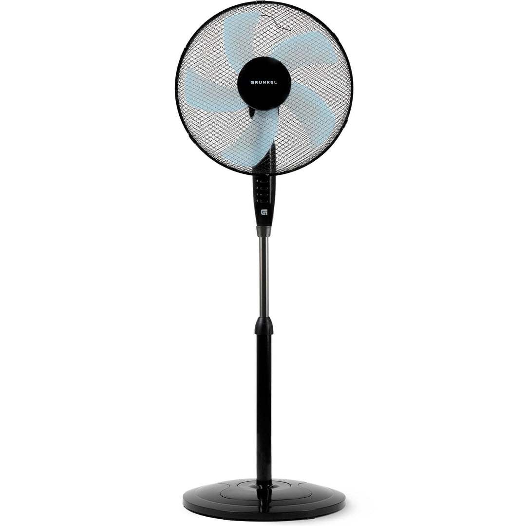 Grunkel Fan-165r Ng Standing Fan One Size Runder Sockel, Schwarz, Runder Sockel, Schwarz
