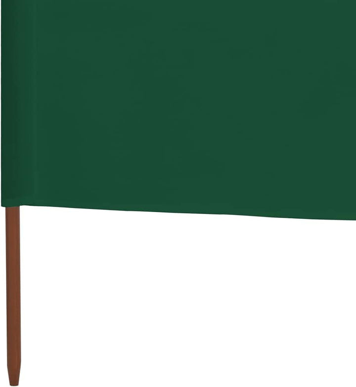 Rantry Windschutz, Strandwindschutz, Windschutz für Camping, 3 Paneele, grüner Stoff, 400 x 80 cm, S