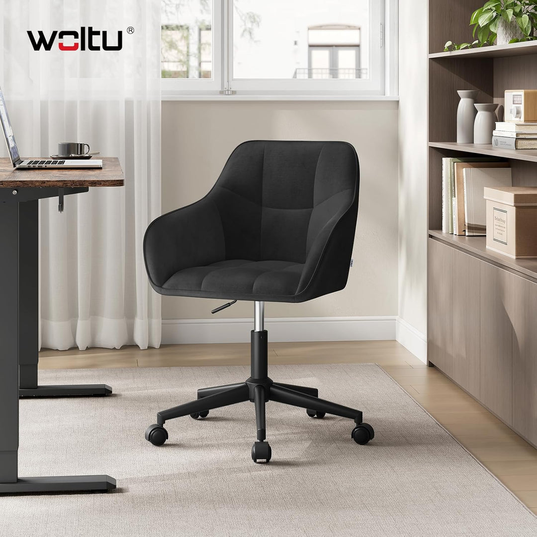 WOLTU Homeoffice Stuhl, Schreibtischstuhl, Drehstuhl, Schminkstuhl, höhenverstellbar, bis 150 kg bel