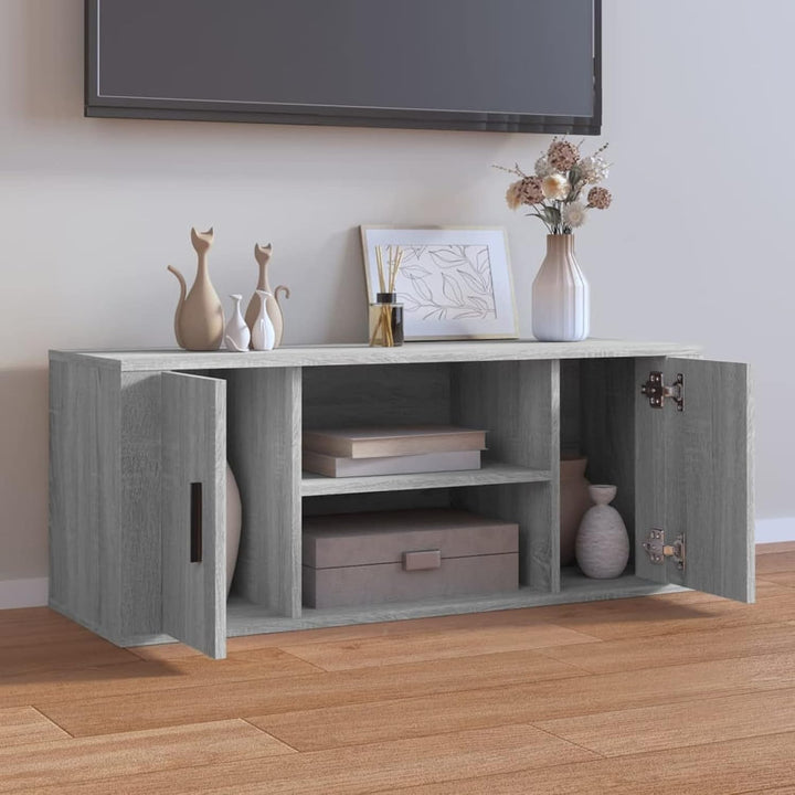 Tidyard TV Schrank mit 4 Fächer Lowboard TV Möbel Fernsehschrank Fernsehtisch TV Board Fernsehmöbel