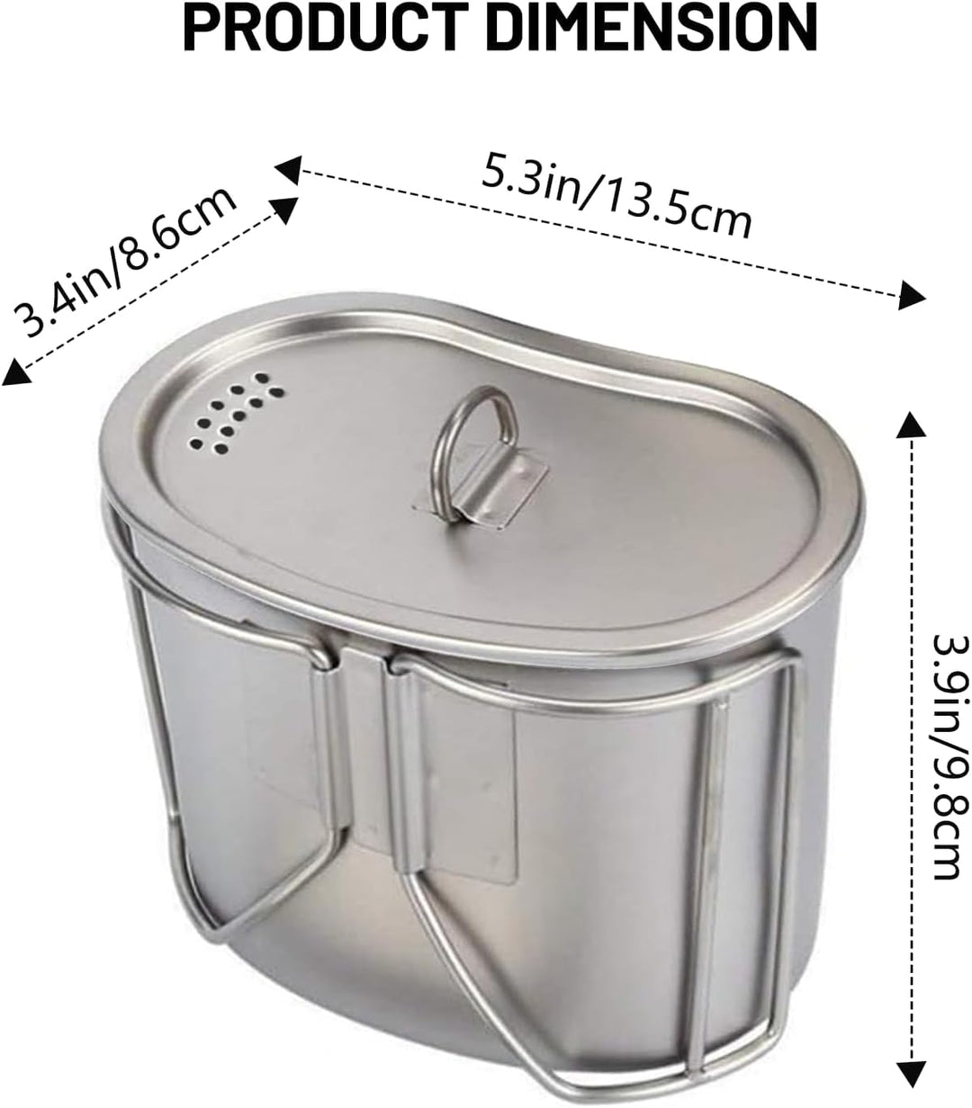 IHONYI Feldflaschenbecher Tragbar Camping Wasserflasche Rostfreier Stahl Draussen Feldflasche Wasser