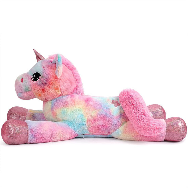 Yeqivo Riesen Einhorn Spielzeug Plüsch Grosses Regenbogen Lila Einhorn Kuscheltier Schöne Einhorn Ge