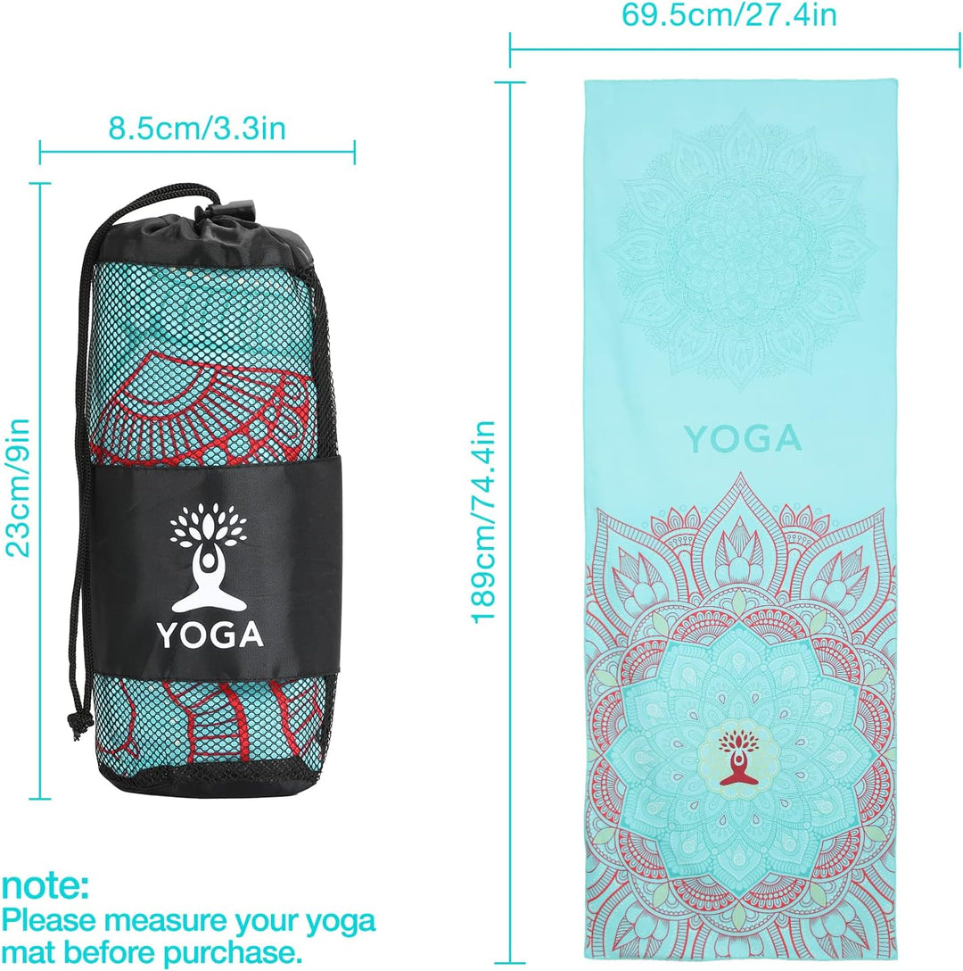 MoKo Yogamatten Handtuch, rutschfest Yoga Handtuch Auflage für Yogamatte Schweissabsorbierend Saugfä