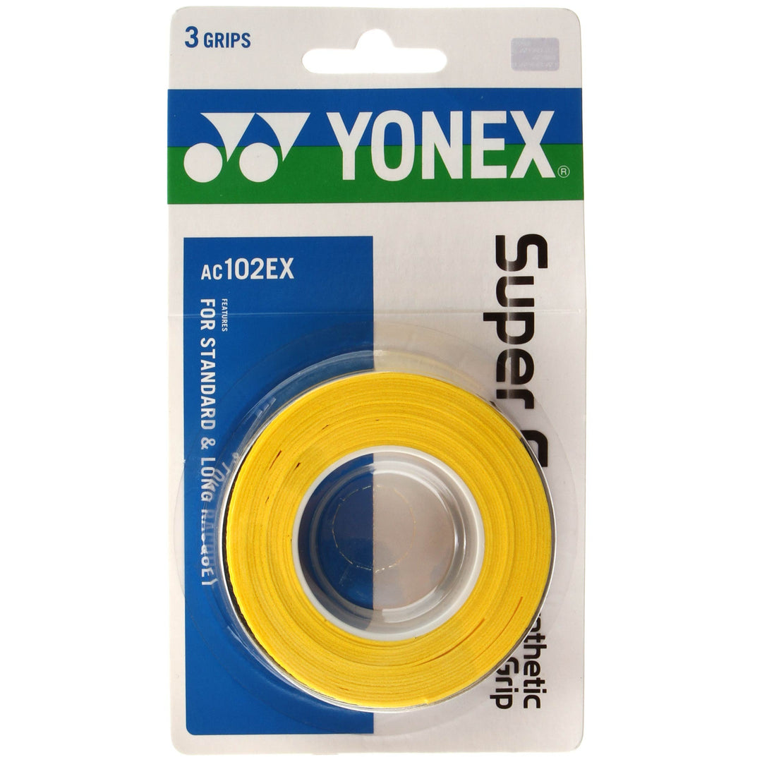 Yonex Overgrip Super Grap 3er STANDARD Gelb, STANDARD Gelb