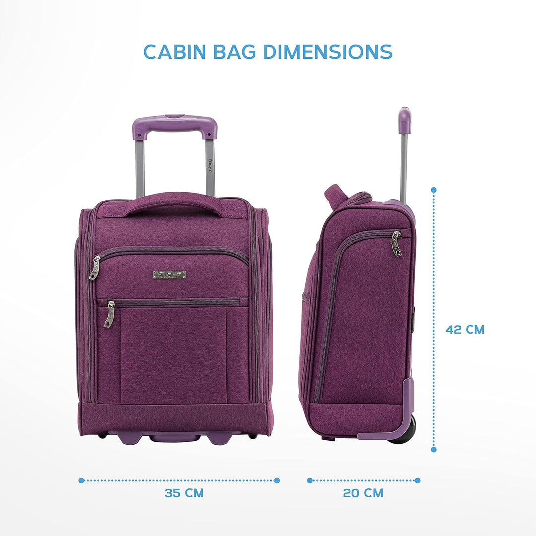 Flight Knight easyJet Underseat Carry On Non Priority Approved Handgepack Koffer - 2 Rader - Ultra L