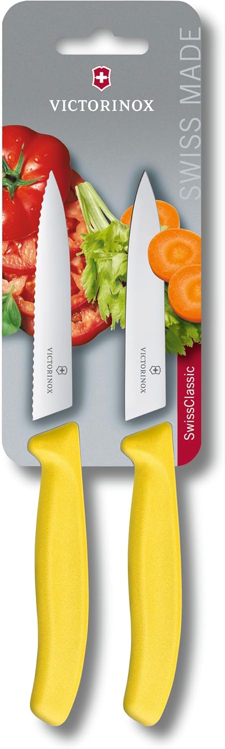 Victorinox, Swiss Classic, Profi Gemüsemesser-Set, Extra Scharfe Klinge, Rostfreier Stahl, Robuster