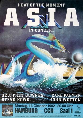 Asia - Only Time Will Tell, Hamburg 1982 » Konzertplakat/Premium Poster | Live Konzert Veranstaltung