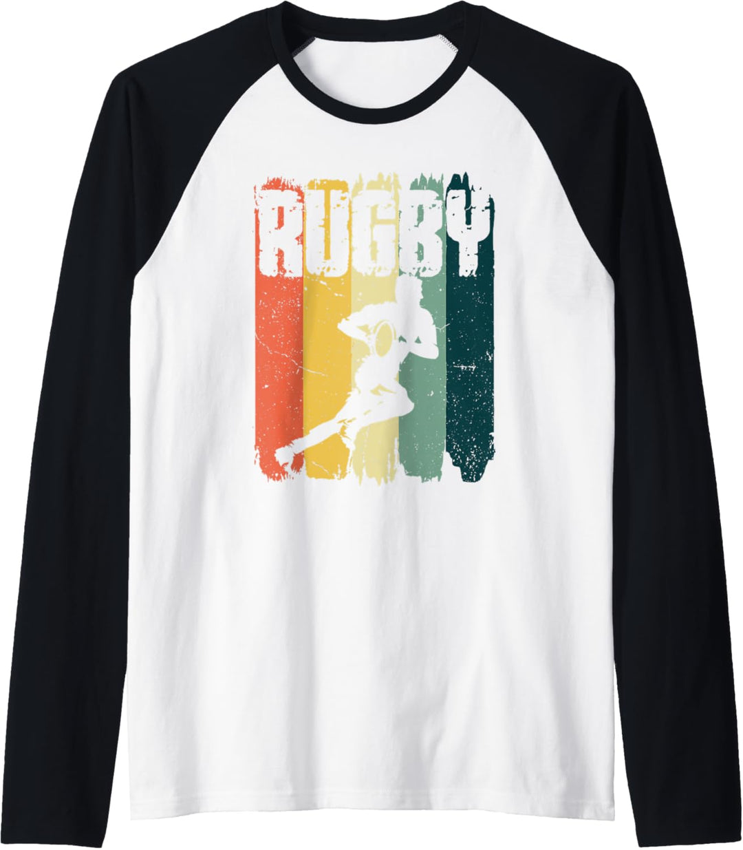 Rugby Sport Retro Vintage Rugby Spieler Raglan