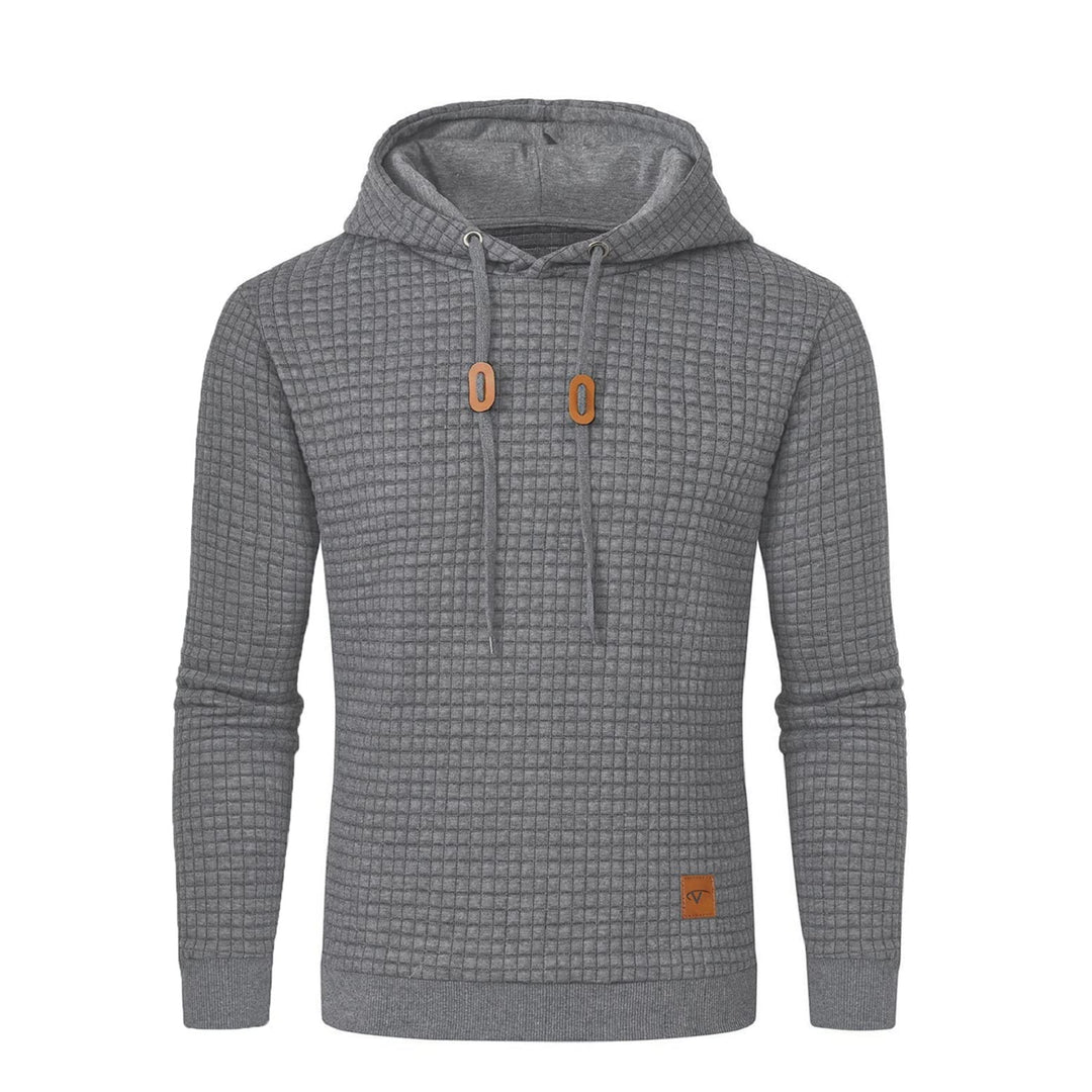 Tansozer Herren Hoodie Basic Sweatshirt Casual Long Sleeve Checked Kapuzenpullover S Hellgrau, S Hel