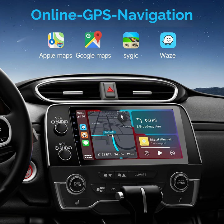 Haudio 2 Din Autoradio mit Apple CarPlay und Android Auto, 9 Zoll Autoradio mit HD-Rückfahrkamera, G