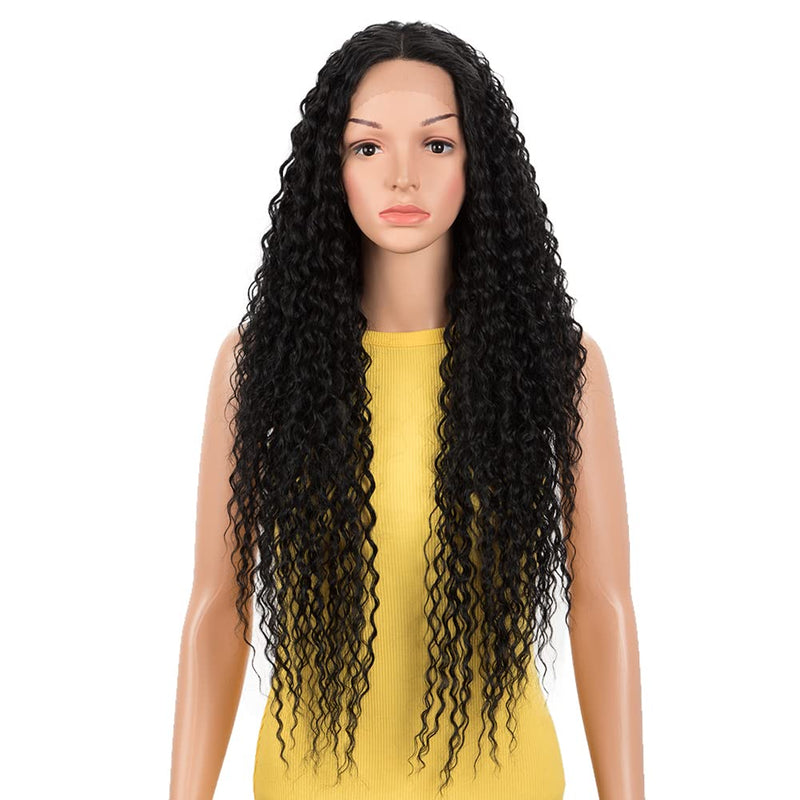 DÉBUT Lace Front Perücke Lockige Perücke für Damen 70 cm 230g Kunsthaar Hitzebeständige Faser 130% D