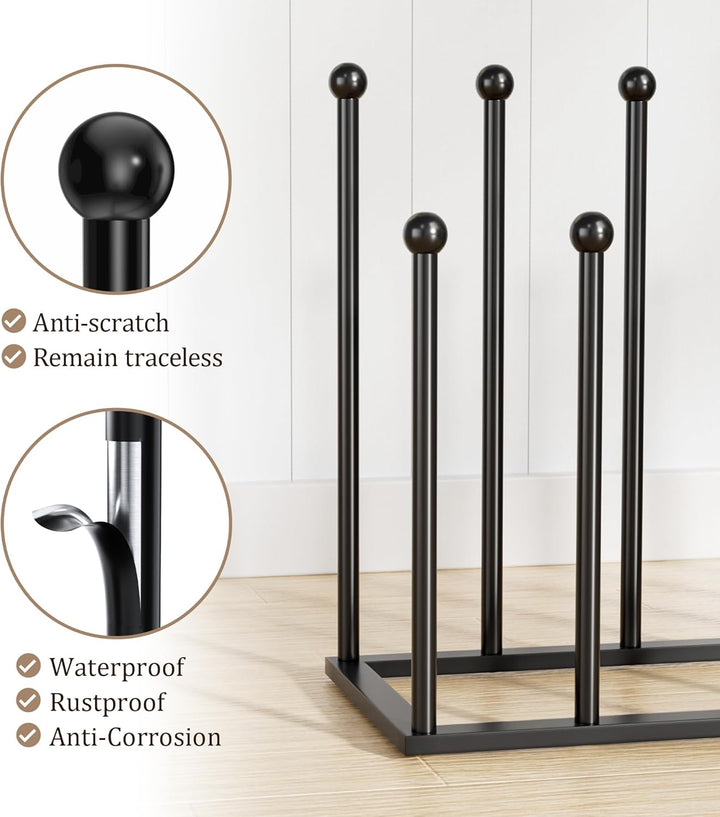 pickpiff Schuhregal Stehend Metall Schwarz - Freistehende Stiefelhalter, Stiefelspanner für Schlafsa