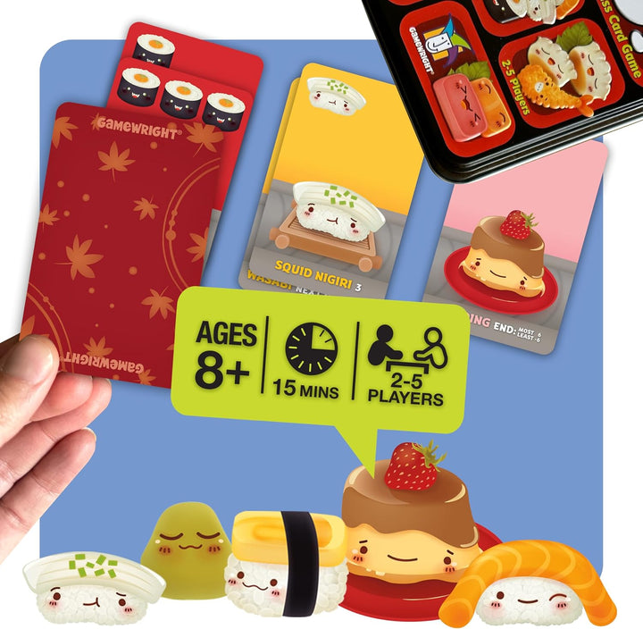Asmodée Gamewright, Sushi Go Game, Card Game, Ages 8+, 2-5 Players, 15 Minutes Playing Time, Sushi G