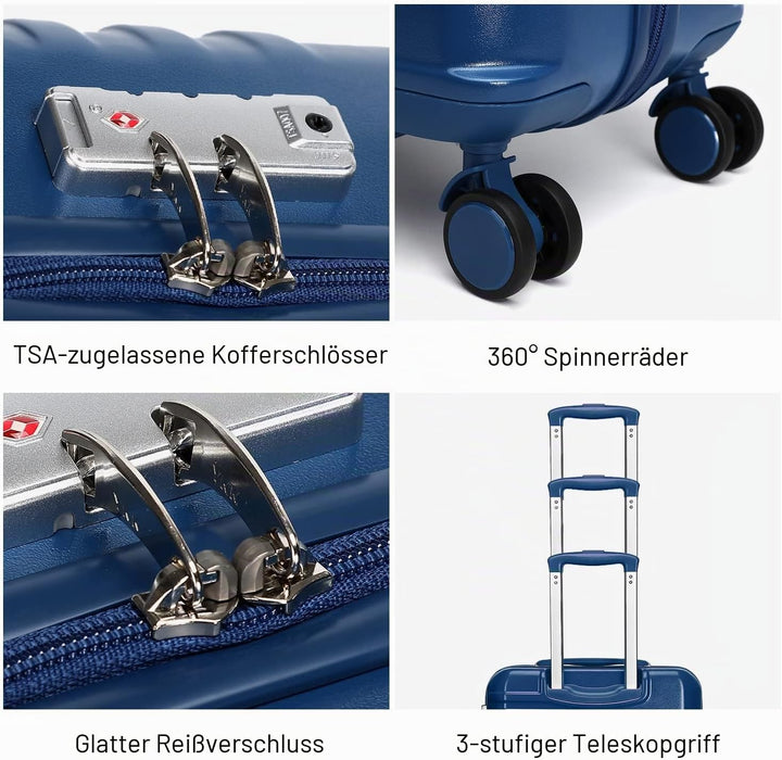 British Traveller Handgepäck Koffer Gross Reisekoffer Gross Hartschalenkoffer 74.5 * 49 * 30.5cm mit