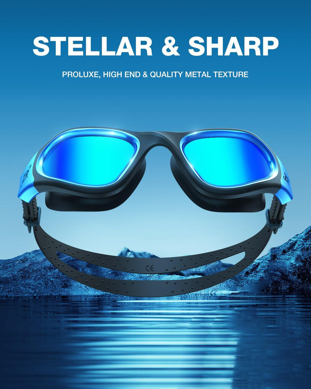 ZIONOR G1 - Polarisierte Schwimmbrille für Unisex und Erwachsene und Damen, beschlagfrei, 100% UV-Sc
