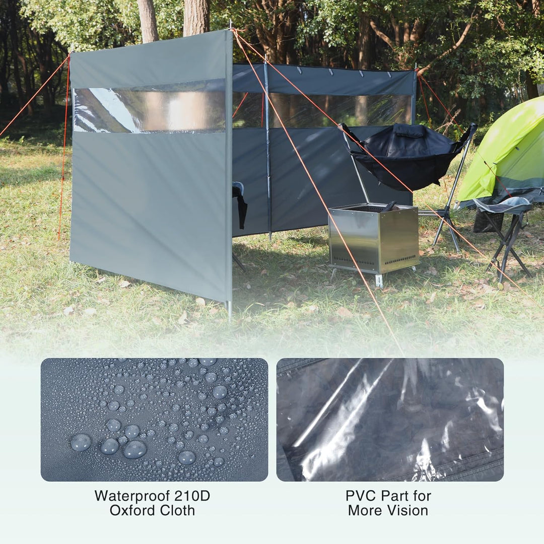 REDCAMP Windschutz für Camping, Heavy Duty Camping Sichtschutz Outdoor Caravan Privacy Shield mit To