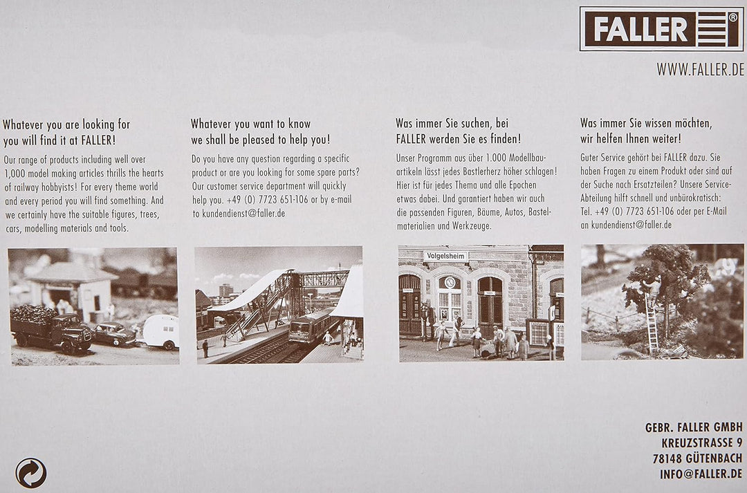 FALLER Auffahrts-Set Modellbausatz mit 75 Einzelteilen R1=193 mm I Modelleisenbahn Zubehör N Gleisbe