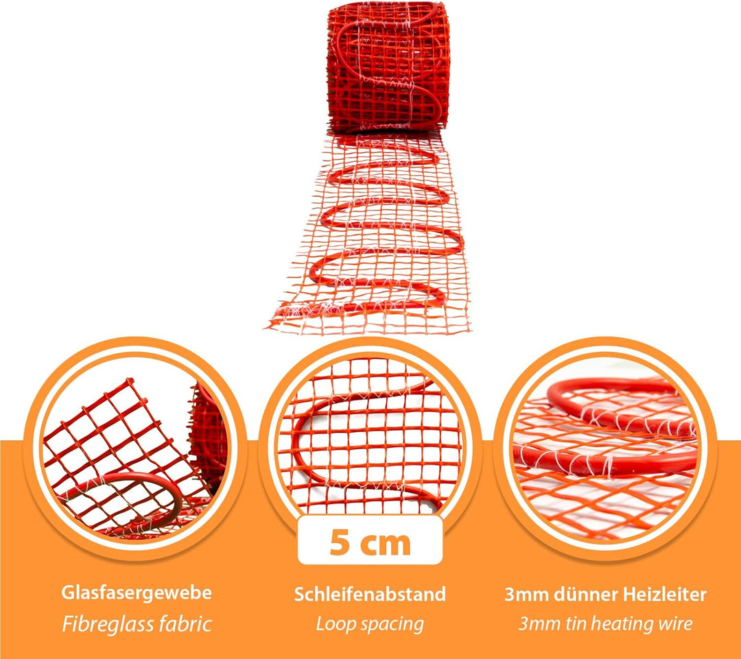 Schimmelstop Heizmatte 6,5m 195Watt 10x650cm 195Watt, 10x650cm 195Watt